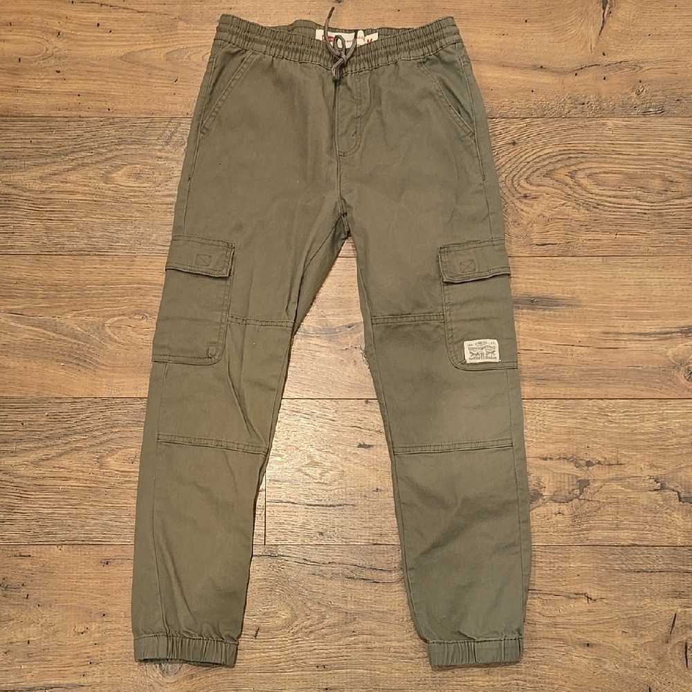 Boys Olive Cargo Pants